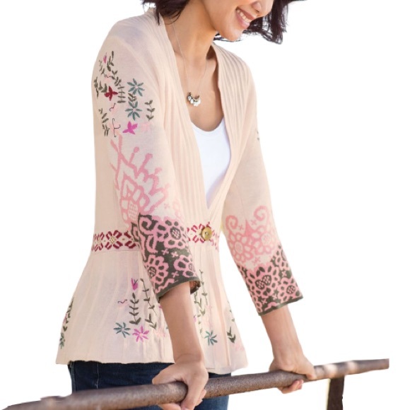 Sahalie Embroidered Cardigan - Picture 1 of 10